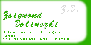 zsigmond dolinszki business card